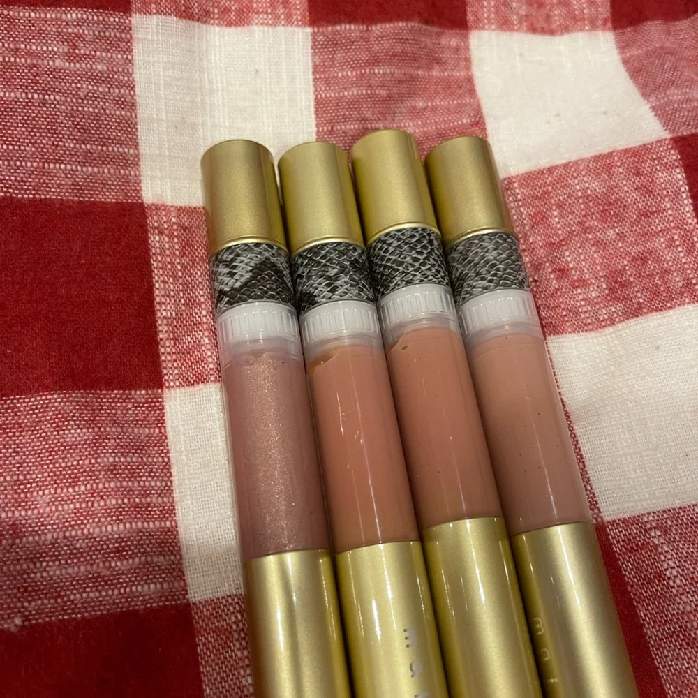 Mally High Shine Liquid Lip Gloss Lot of 4 NEW Perfect Pink Blossom Mally's Look